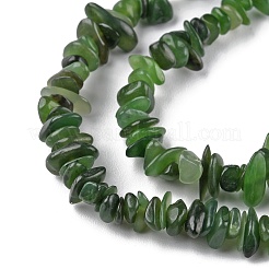 天然石翡翠ビーズ連売り  チップ  5~8x5~8x2.5~8mm  穴：0.6mm  30.94~31.97''（78.6~81.2センチメートル）&nbsp;G-G0003-B37
