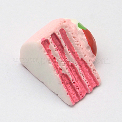 トライアングルケーキレジンデコデンカボション  模造食品  ピンク  16~17x14~15x13~13.5mm&nbsp;CRES-R183-23A
