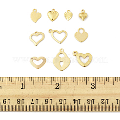 60Pcs 10 Styles Stainless Steel Charms&nbsp;STAS-FS0001-96