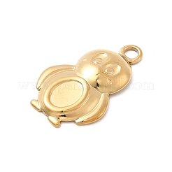 304 Stainless Steel Pendant Cabochon Settings&nbsp;STAS-B113-08G