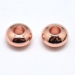 Brass Flat Round Spacer Beads&nbsp;KK-M085-20RG-NR