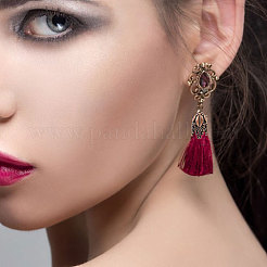 合金ビーズキャップ2袋  花  赤銅鉱  29x18.5~19mm  穴：3.7~3.8mm  5個/袋&nbsp;FIND-PH0038-39R