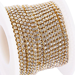 Brass Rhinestone Strass Chains&nbsp;CHC-BC0001-01M