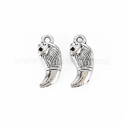 合金のチベット風チャーム  カドミウムフリー＆鉛フリー  ライオン  アンティークシルバー  18x8x4mm  穴：1.5mm  約780個/1000g&nbsp;TIBEP-N011-005