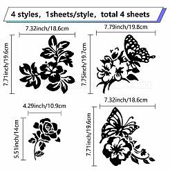 4Pcs 4 Styles PET Waterproof Self-adhesive Car Stickers&nbsp;DIY-WH0308-225A-097