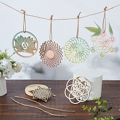 Wood Board Pendant Decorations&nbsp;WOOD-FG0001-50B