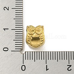 304ステンレススチールビーズ  フクロウ  ゴールドカラー  10x8.5x7.5mm  穴：2.5mm&nbsp;STAS-A091-12G