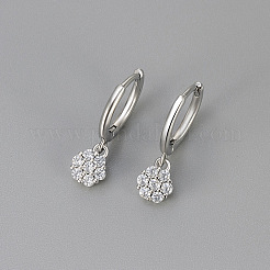 Valentine's Day Brass Clear Cubic Zirconia Hoop Earrings&nbsp;WG82BE5-02