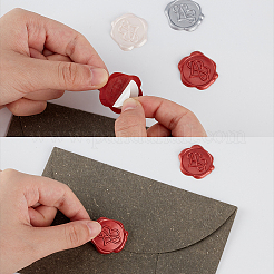 60Pcs 3 Colors Heart Adhesive Wax Seal Stickers&nbsp;DIY-CP0010-21