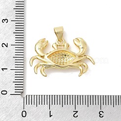 カニチャーム真鍮ペンダント  長持ちメッキ  ラックめっき  鉛フリー＆カドミウムフリー  18KGP本金メッキ  17x25.5x4mm  穴：4x3.5mm&nbsp;KK-H529-57A-G