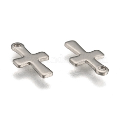 変色しにくいクロスステンレススチールチャームペンダント  ステンレス鋼色  12x7x1mm  穴：1mm&nbsp;X-STAS-Q168-07