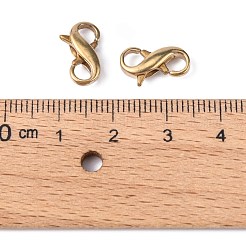 真鍮製ダブルオープニングカニカン  無限の形  生（メッキなし）  13x8x3.5mm&nbsp;KK-WH0043-10A