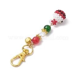 Christmas Santa Claus & Deer Handmade Glass Seed Beads Pendant Decorations&nbsp;HJEW-MZ00068
