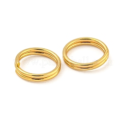 真鍮スプリットリング  ダブルループ丸カン  18KGP本金メッキ  8x2mm  内径：7mm  単線：0.7mm  125個/ 20g&nbsp;KK-N254-35G