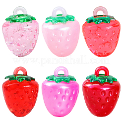 48Pcs 6 Colors Transparent Resin Pendants&nbsp;RESI-SC0036-63B
