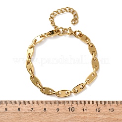304 Stainless Steel Coffee Bean Chain Bracelets for Women&nbsp;BJEW-F536-11G