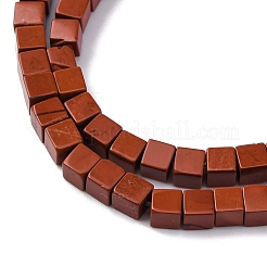 天然石レッドジャスパービーズ連売り  キューブ  3.5~4.5x3.5~4.5x3.5~4.5mm  穴：1~1.2mm  約90~96個/連  15.24~15.55''（38.7~39.5センチメートル）&nbsp;G-G002-A12