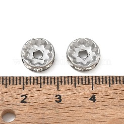 304 Stainless Steel Rhinestone Spacer Beads&nbsp;RB-CBA18B7-01P-13