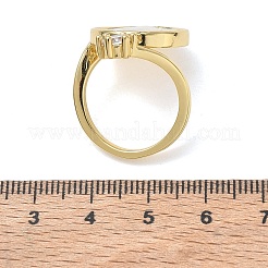 Brass Micro Pave Clear Cubic Zirconia Cuff Open Rings&nbsp;KK-CBA56EF-41A-G