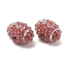 Sports Opaque Acrylic & Resin Rhinestone Beads&nbsp;RB-CBA95A4-03