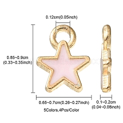 20Pcs 5 Styles Alloy Enamel Charms&nbsp;ENAM-YW0002-98