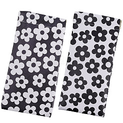 2個 2色 PUレザー眼鏡ケース  花模様の長方形  ミックスカラー  179x90x2~5.5mm  1pc /カラー&nbsp;ABAG-CN0001-83