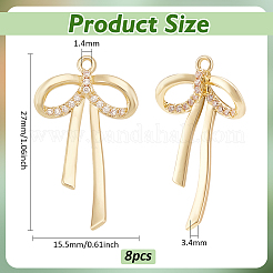 8Pcs Brass Micro Pave CLear Cubic Zirconia Pendant
s&nbsp;FIND-BC0013-56
