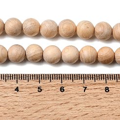 天然ウッドビーズ連売り  ラウンド  パパイヤホイップ  10mm  約39個/連&nbsp;WOOD-B011-01A-10mm