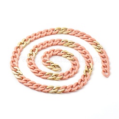 Handmade Opaque Acrylic Curb Chains&nbsp;AJEW-JB00963