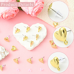 20Pcs Alloy Stud Earring Findings&nbsp;FIND-SC0019-22