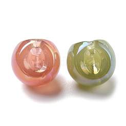 メッキ虹色のアクリルビーズ  ラウンド  ミックスカラー  16.5x16mm  穴：3.5mm&nbsp;OACR-R256-02