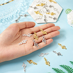 30Pcs 3 Colors Tibetan Style Treble Clef Pendants&nbsp;TIBEP-TA0001-42