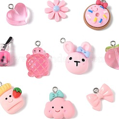 10Pcs 10 Styles Resin Pendants Sets&nbsp;RESI-FS0002-23