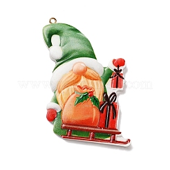 Christmas Santa Claus Resin Pendant Decorations&nbsp;HJEW-K041-01