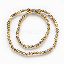 Electroplate Non-Magnetic Synthetic Hematite Beads Strands&nbsp;G-F585-A-4mm
