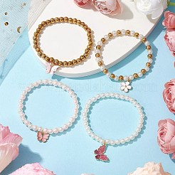 Glass Pearl Stretch Bracelets&nbsp;BJEW-JB10943