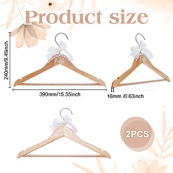 Wood Wedding Bride Clothes Hangers&nbsp;DIY-WH0504-924B