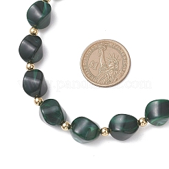 Two Tone Acrylic Twist Beaded Necklaces&nbsp;NJEW-JN05840-02