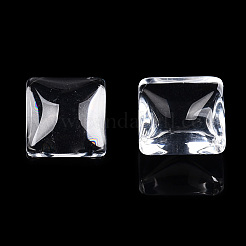 クリアガラスカボション  カメオフォトペンダントジュエリー作りに  正方形  透明  6x6x3mm&nbsp;LS-GGLA-WH0034-07