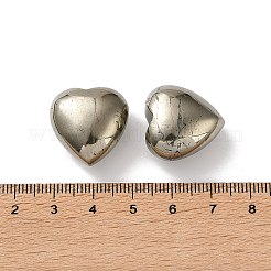 Natural Pyrite Heart Palm Stones&nbsp;G-Z122-01
