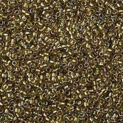 TOHOラウンドシードビーズ  日本製シードビーズ  （262)つの内側のカラークリスタル/レモンの裏地  8/0  3mm  穴：1mm  約1110個/50g&nbsp;SEED-XTR08-0262