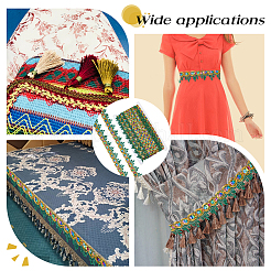 Polyester Lace Trims&nbsp;SRIB-WH0011-434B