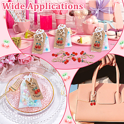 30Pcs Cherry Resin Pendant Decorations&nbsp;HJEW-DR00253