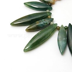 Natural Indian Agate Bib Statement Necklaces&nbsp;NJEW-G108-02