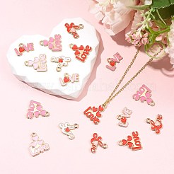 20Pcs Valentine's Day Alloy Enamel Pendants&nbsp;FIND-FS0005-21