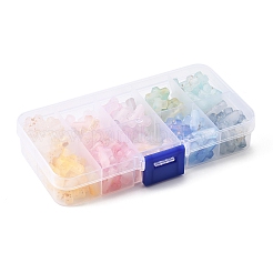 130色グラデーションカラー透明アクリルビーズ10個  金色の箔付き  クロス  ミックスカラー  16x12.5x4.5mm  穴：2.5mm  13個/カラー&nbsp;OACR-FS0002-05
