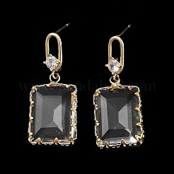 Brass Micro Pave Cubic Zirconia Stud Earring&nbsp;EJEW-Q800-62G