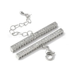 Brass Cubic Zirconia Chain Extender&nbsp;KK-F893-01P