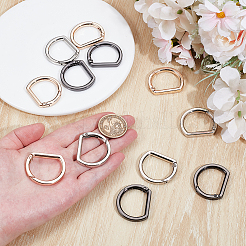 12Pcs 3 Colors Alloy Spring Gate Rings&nbsp;FIND-NB0006-22