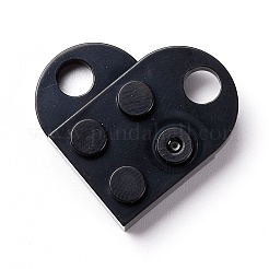 樹脂チャーム  ビルディングブロックチャーム  半楕円形  ブラック  23.5x15.5x5mm  穴：5mm&nbsp;RESI-L033-07F
